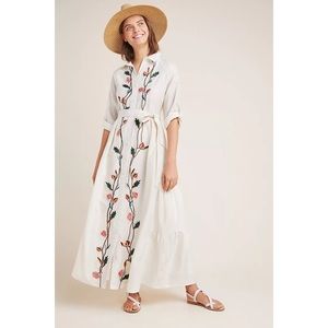 Anthropologie Samant Chauhan Embroidered Dress
